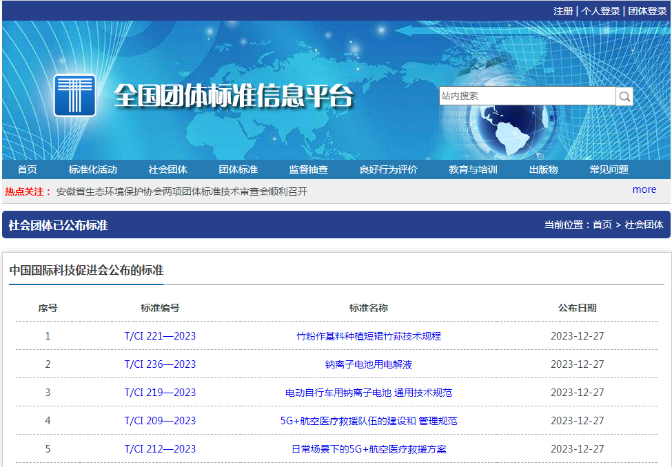 T/CI 219-2023《电动自行车用钠离子电池通用技术规范》团体标准正式发布